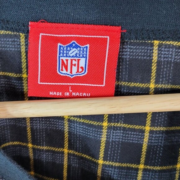 NFL NASCAR Matt Kenseth #17 Shirt Gray Yellow Large Check Pullover Embroidered - Picture 5 of 6